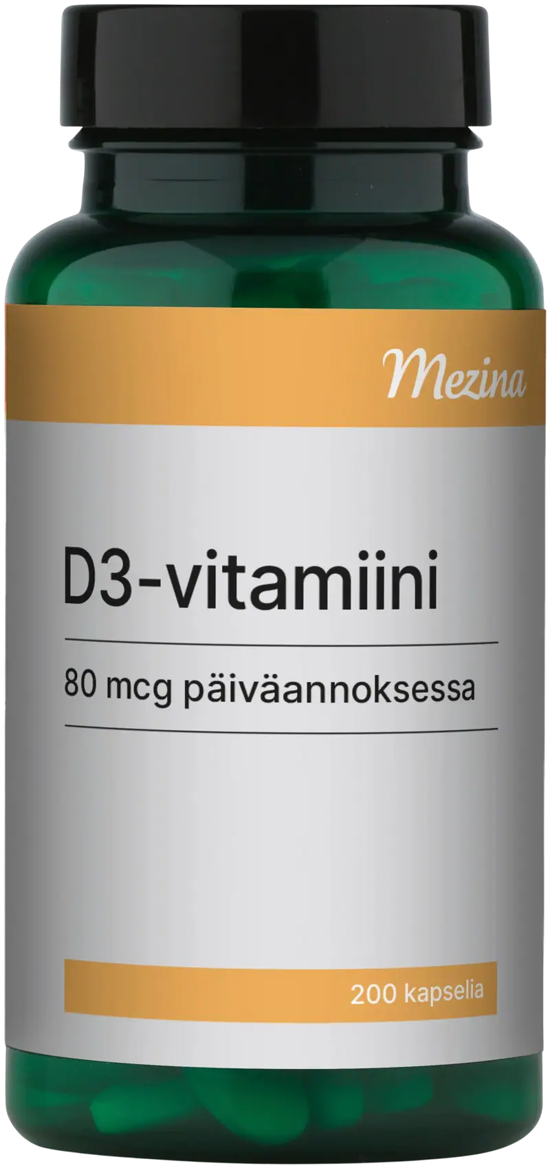 D3-vitamiini 80 µg 200 kaps, Mezina