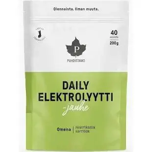 Daily elektrolyyttijauhe, omena 200 g, Puhdistamo