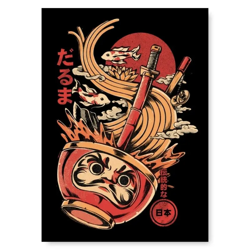 Daruma Ramen Japanilainen juliste