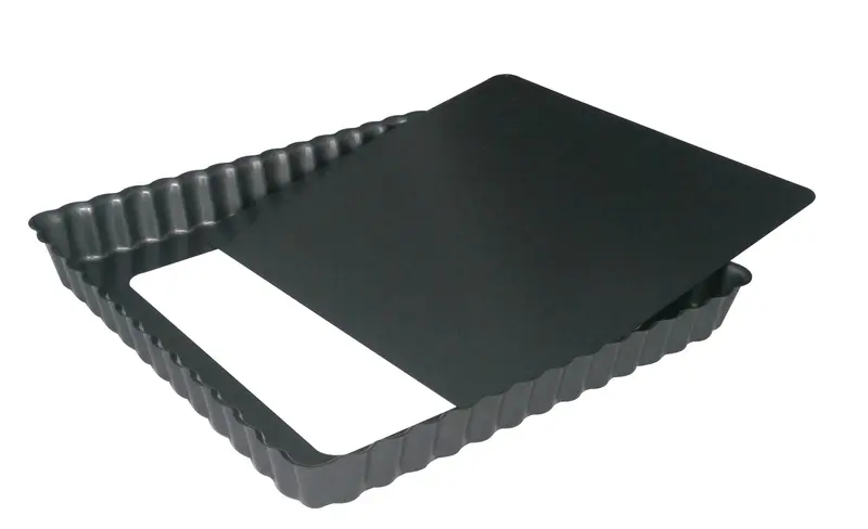 De Buyer piirakkavuoka, irtopohja, non-stick, suorakaide 18x18 cm