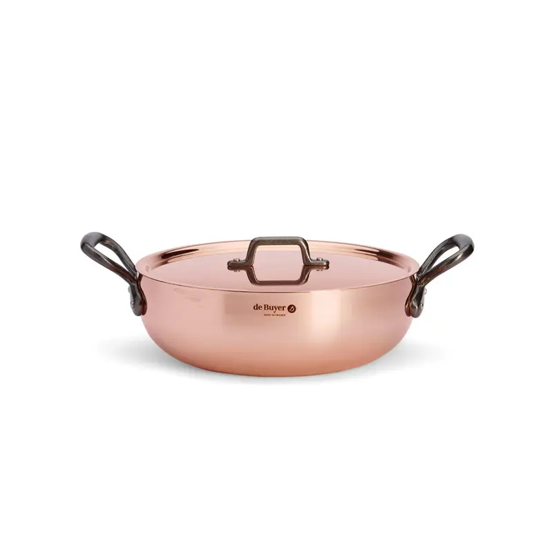 De Buyer Prima Matera kaareva paistokasari ja kansi, valurautakahvat, 28 cm