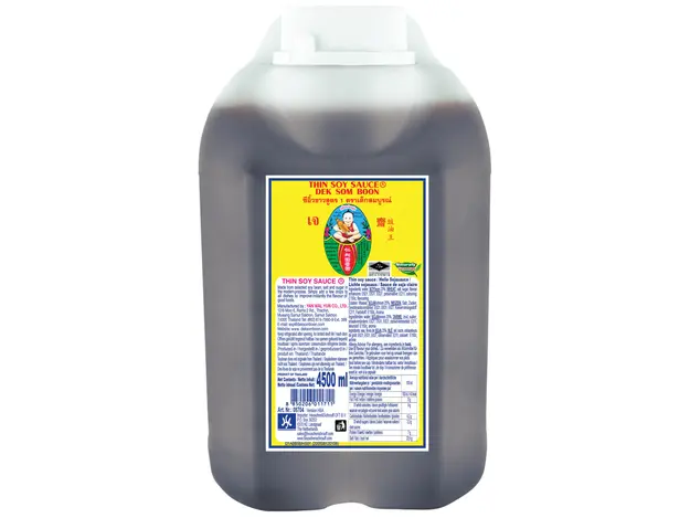 DEK SOM BOON, HEALTHY BOY, THIN SOY SAUCE F1A 4,5L