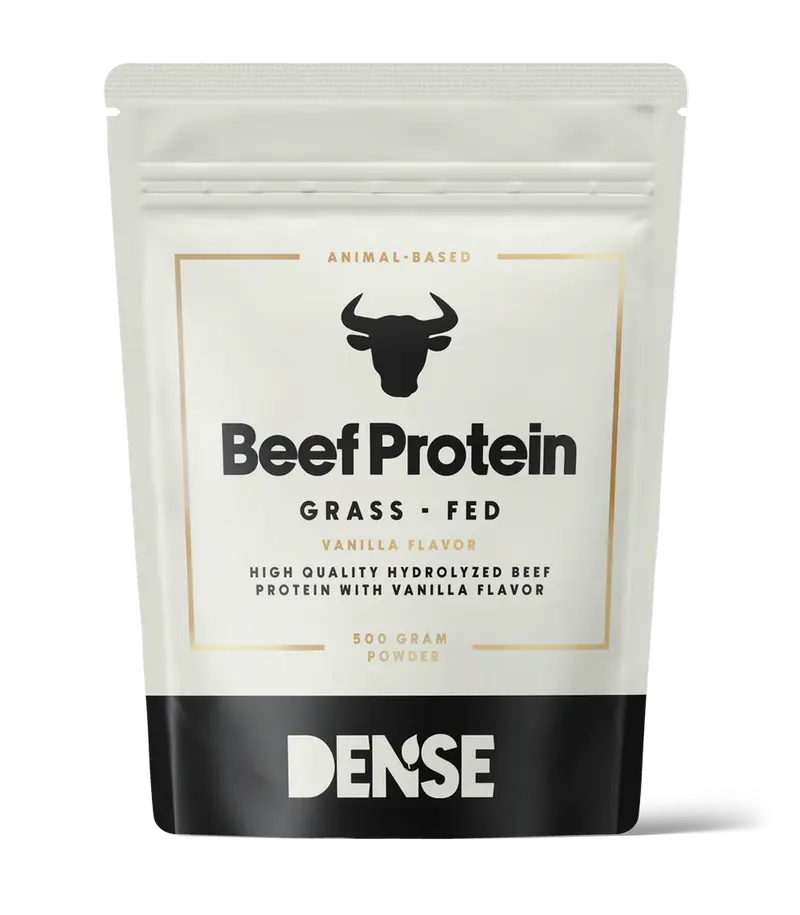 Dense — Ruohoruokittu nautaproteiini, vanilja, 500 g