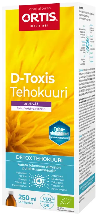 Detox-tehokuuri, vadelma-hibiskus