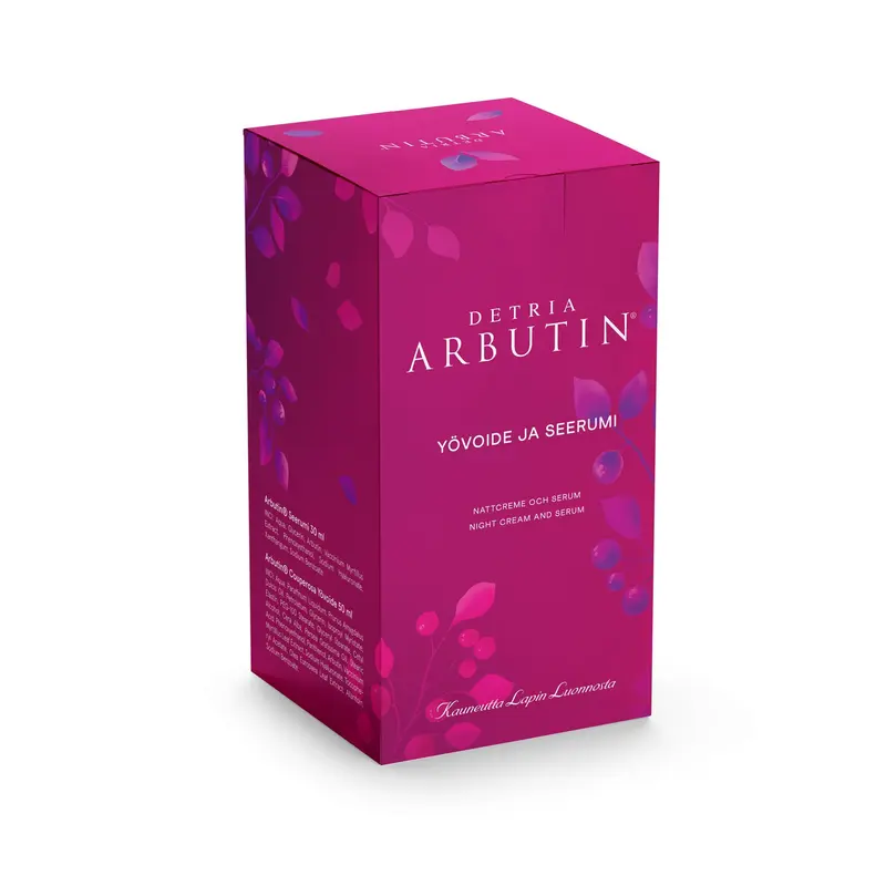Detria Arbutin Lahjapakkaus Seerumi & Yövoide