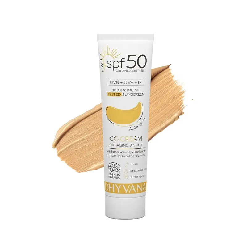 Dhyvana SPF50 CC-Cream sävytetty aurinkovoide 50ml