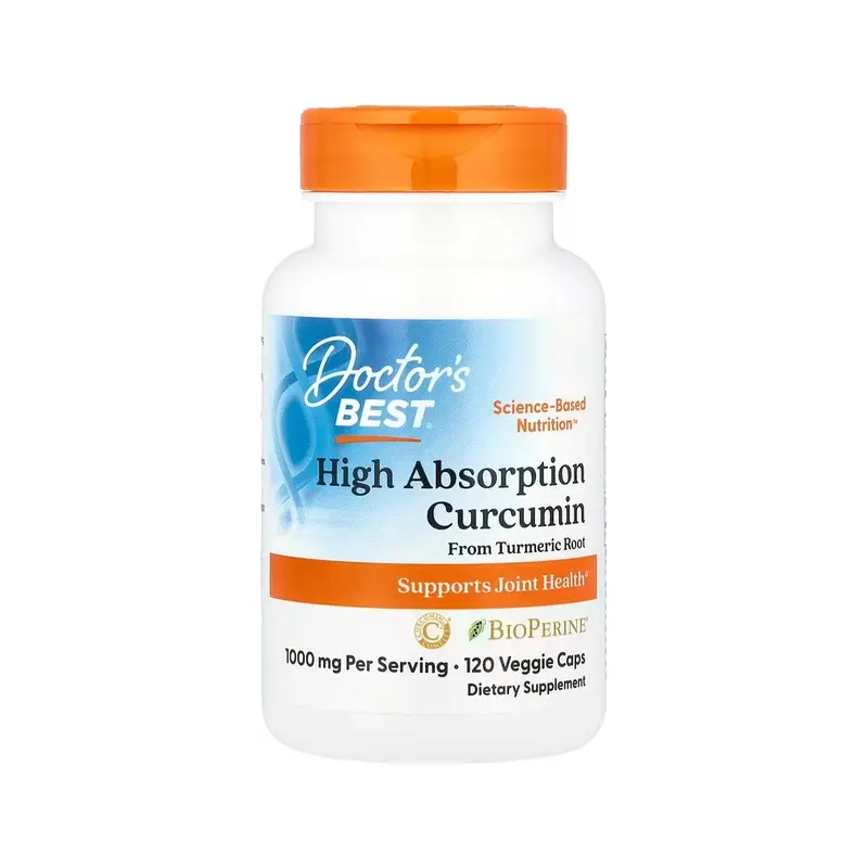 Doctor's Best High Absorption Curcumin From Turmeric Root with C3 Complex & BioPerine 1000 mg 120 Kapselit