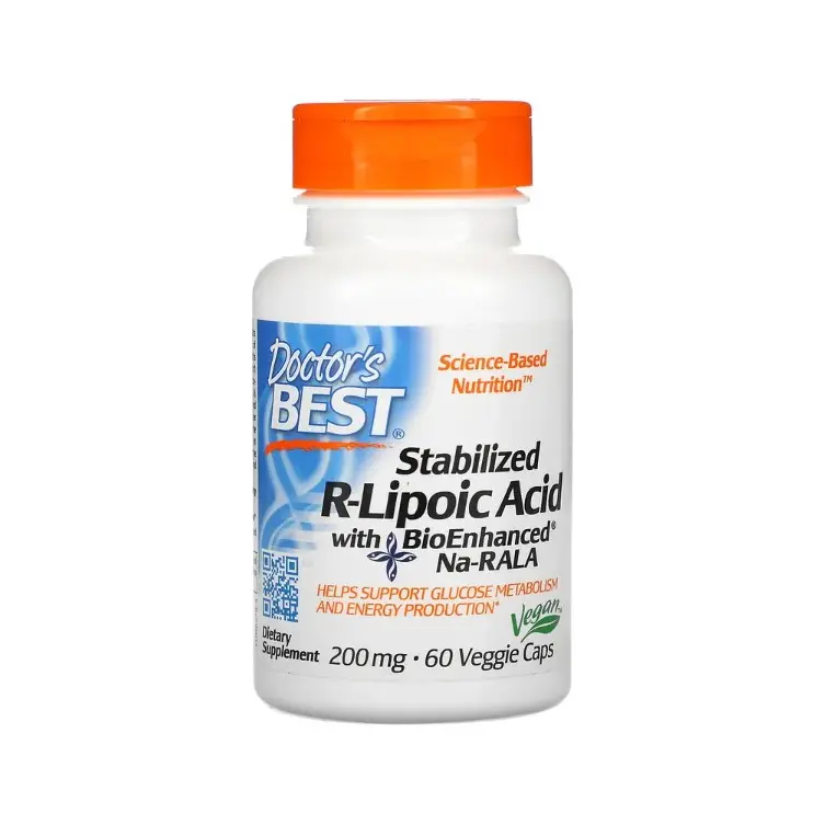 Doctor's Best Stabilized R-Lipoic Acid with Na-RALA 200 mg 60 Kapselit