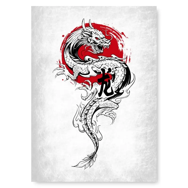Dragon & Soleil Japanilainen juliste