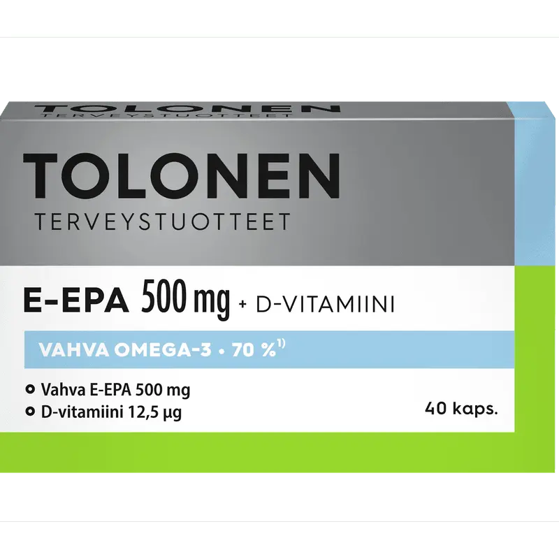 E-EPA omega-3 500 mg 40 kaps, Tolonen