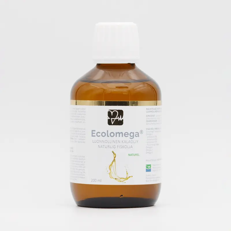 Ecolomega-kalaöljy, maustamaton, 200 ml