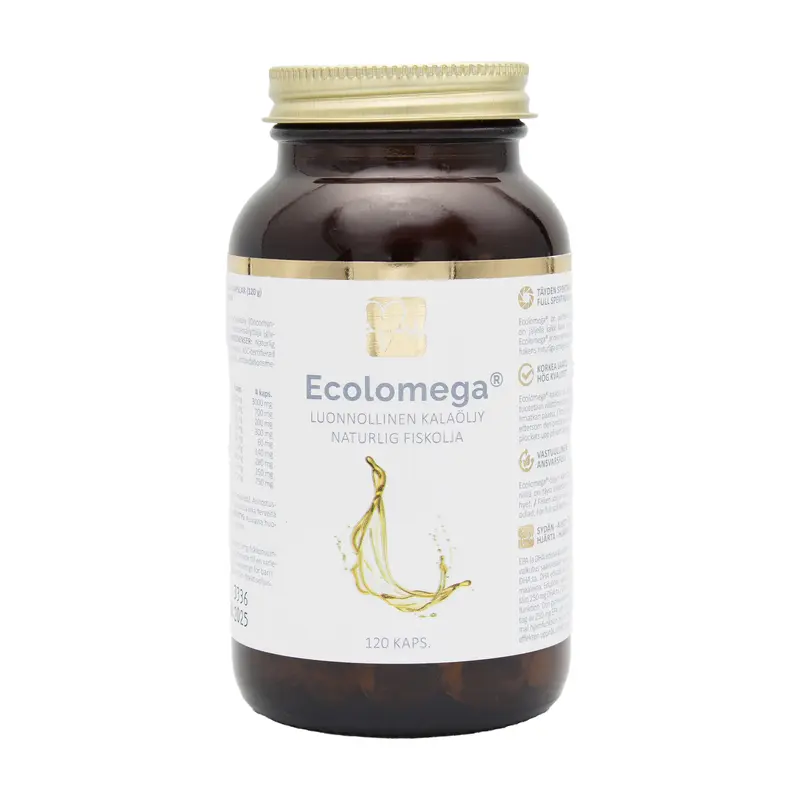Ecolomega-kalaöljykapselit, 120 kpl