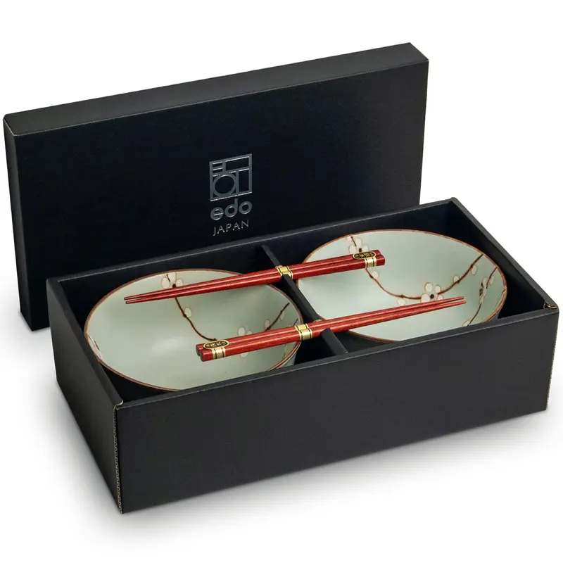 EDO, UDON BOWL SET HANA GREEN 17CM, 1 SET