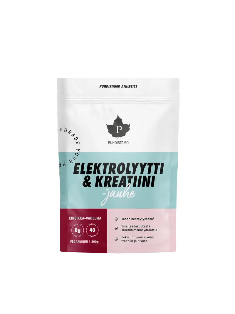 Elektrolyytti & Kreatiini -jauhe Kirsikka-Vadelma 200 g
