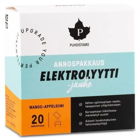 Elektrolyyttijauhe Mango-appelsiini 20 pss, Puhdistamo
