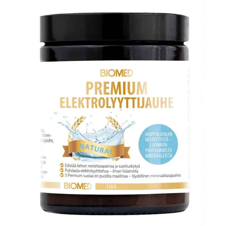 Elektrolyyttijauhe Premium Natural 120g, Biomed