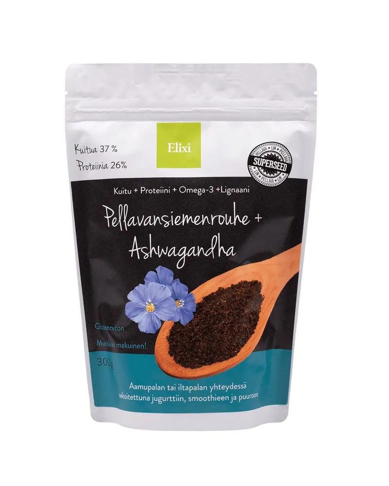 Elixi Pellavansiemenrouhe Ashwagandha