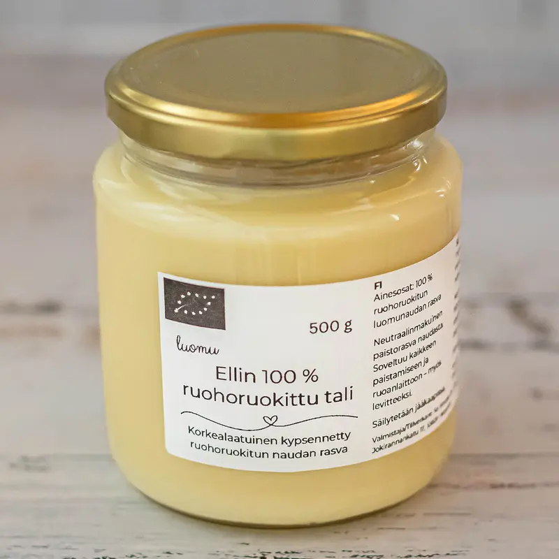 Ellin keittiö — Ellin 100 % ruohoruokittu tali, luomu, 500 g