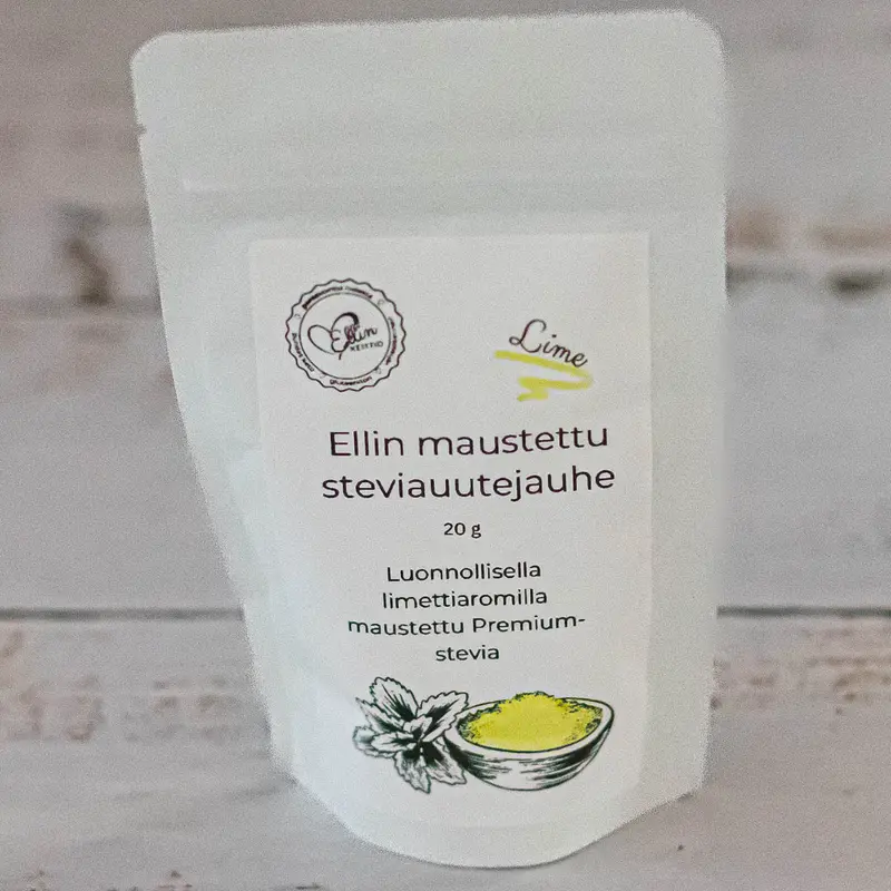 Ellin keittiö — Ellin limetin makuinen steviajauhe, 20 g
