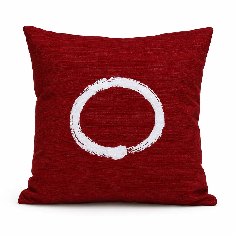 Ensō Punainen japanilainen tyynynpäällinen - 50x50 cm