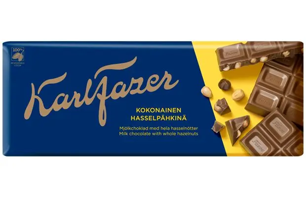 Fazer Milk Chocolate Whole Hazelnuts