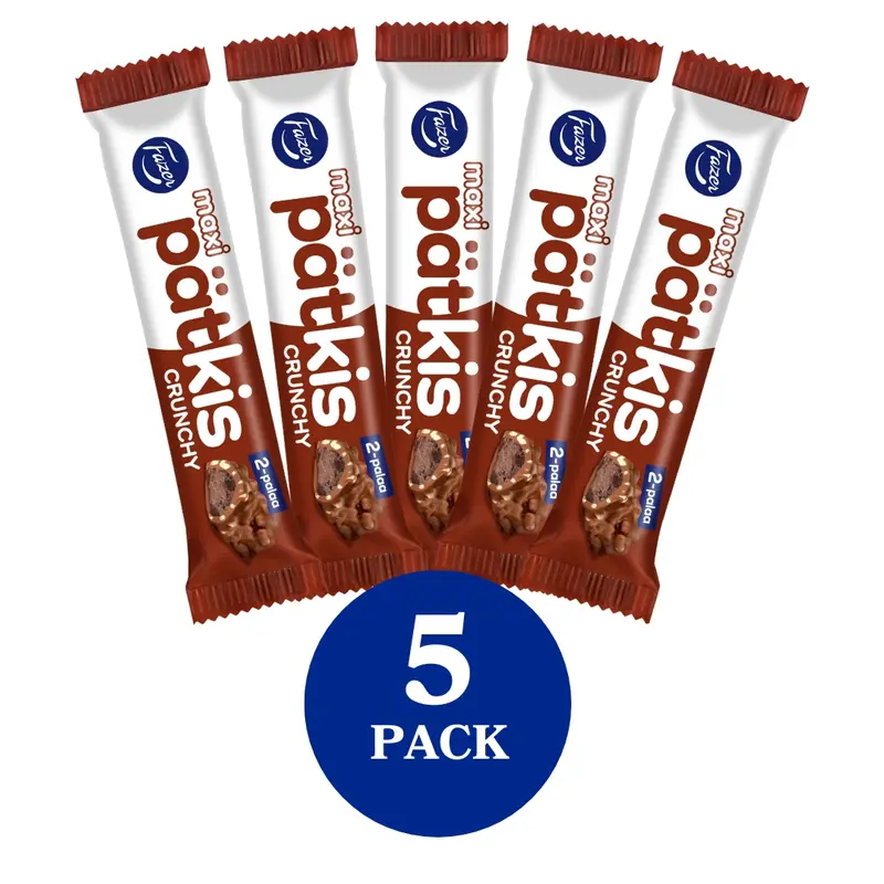 Fazer Pätkis Maxi Crunchy suklaapatukka 55g 5-PACK