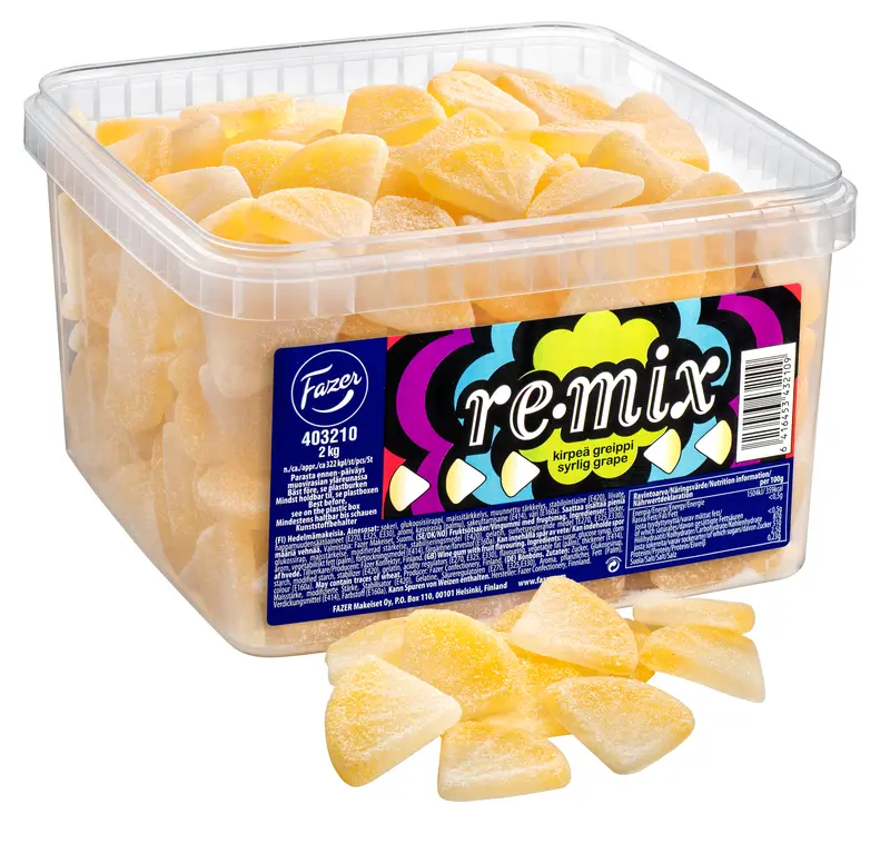 Fazer Remix kirpeä greippi hedelmäirtokarkki 2kg