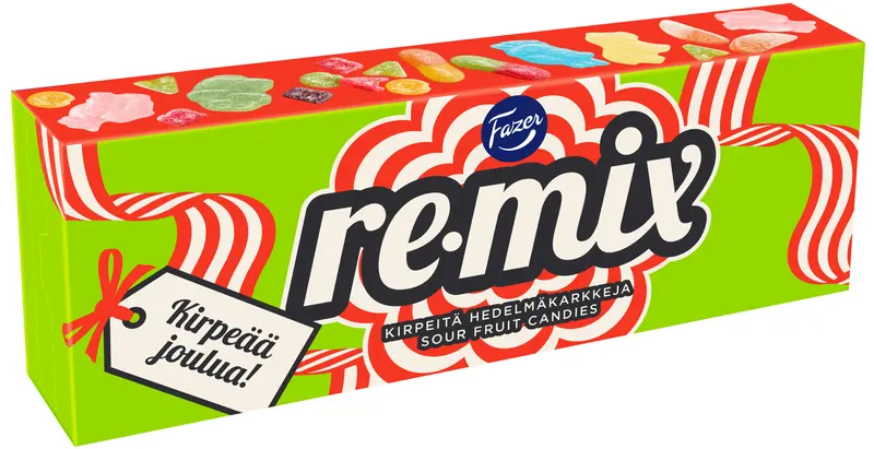 Fazer Remix Kirpeää joulua karkkirasia 450g