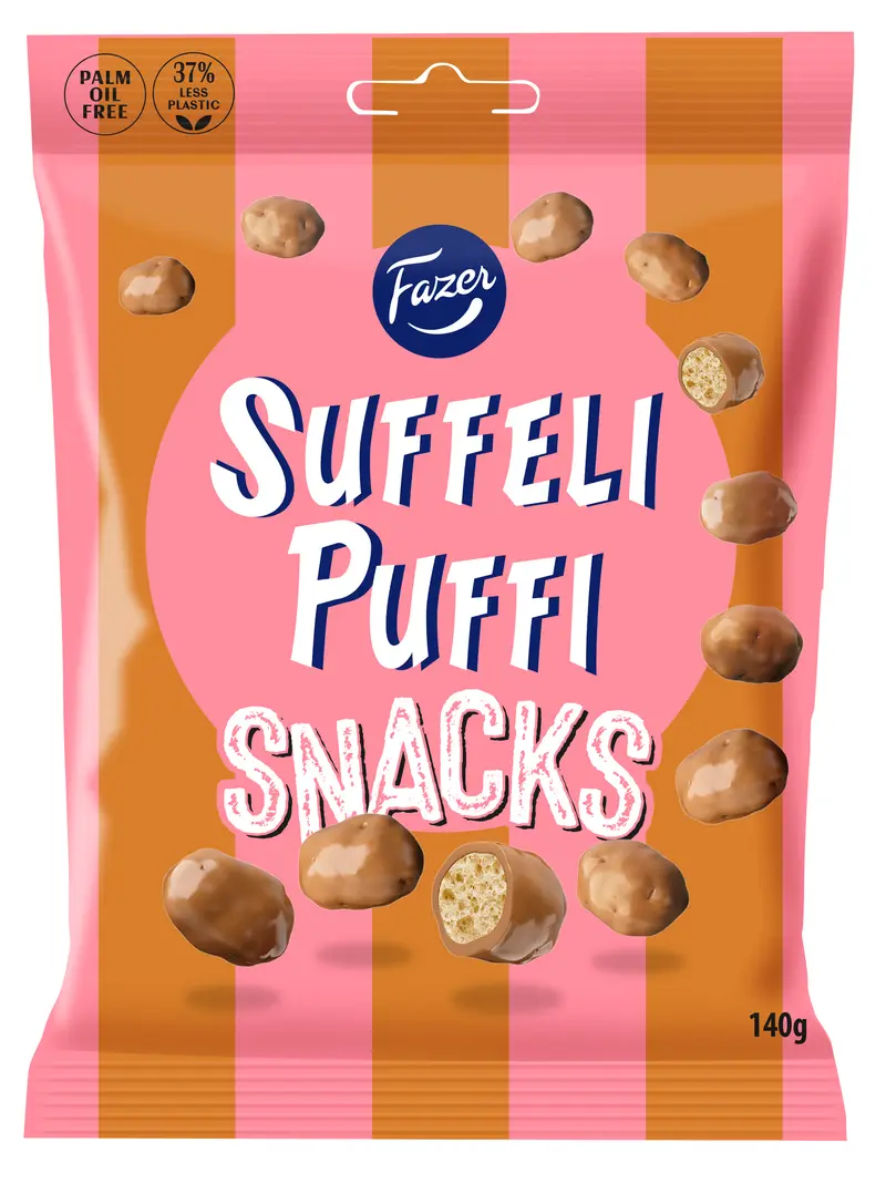 Fazer Suffeli Puffi Snacks karkkipussi 140g