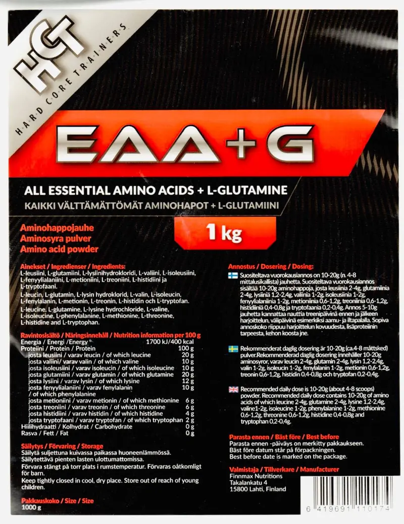 Finnmax HCT EAA+G - Aminohappojauhe 1000 g
