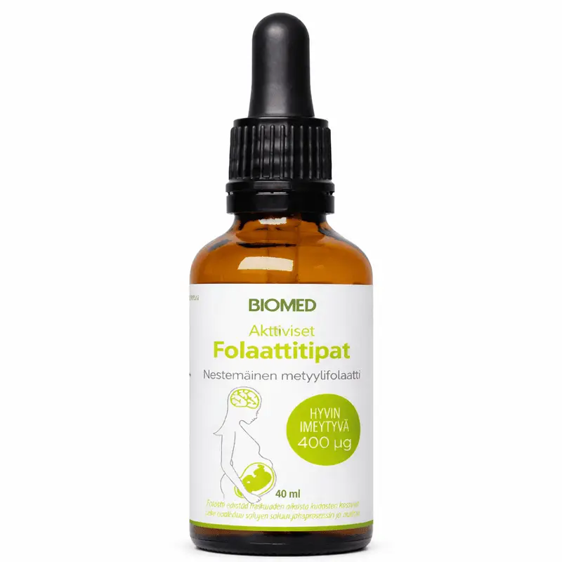 Folaattitipat 400µg 40 ml, Biomed