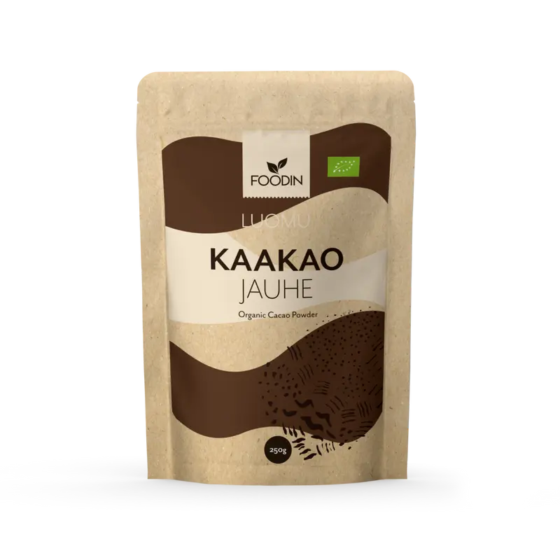 Foodin — Kaakaojauhe, raaka, luomu, 250 g