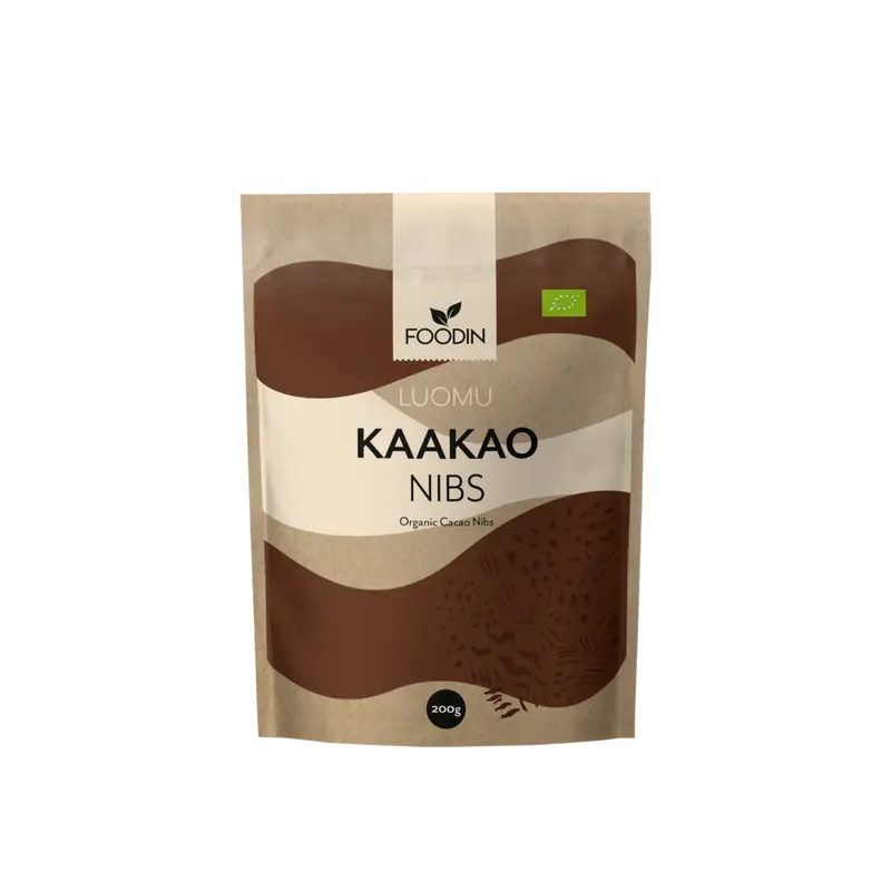 Foodin — Kaakaonibs, luomu, 200 g