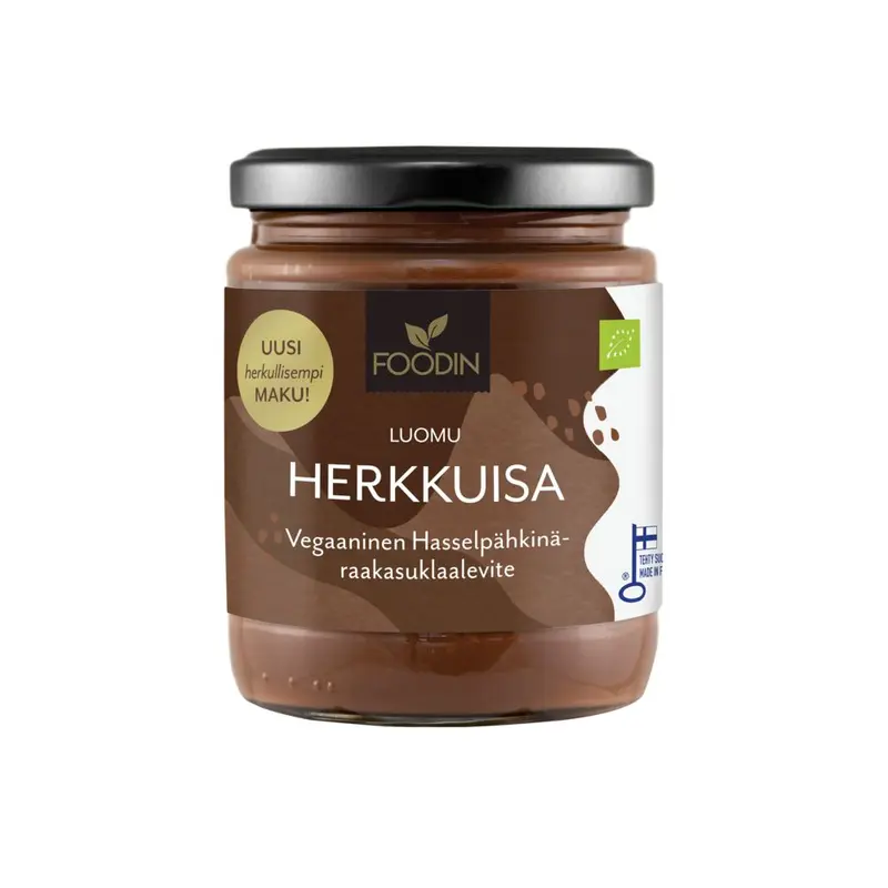 Foodin Luomu Herkkuisa Hasselpähkinä Raakasuklaalevite