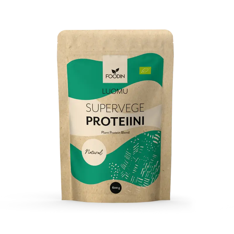 Foodin Luomu Supervege Proteiini Natural 600 g
