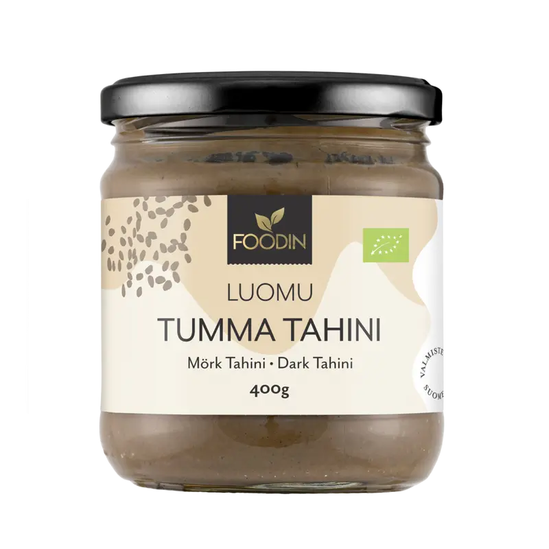 Foodin — Tahini (seesaminsiementahna), tumma, luomu, 400 g