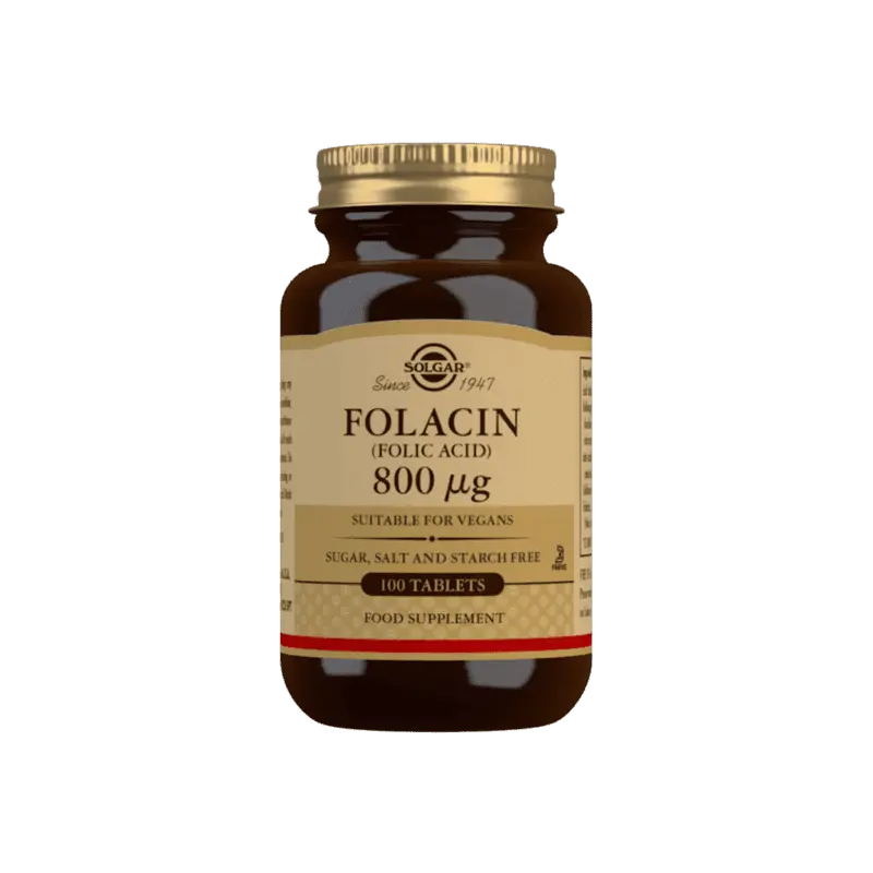Foolihappo Folacin 800µg 100 tabl, Solgar