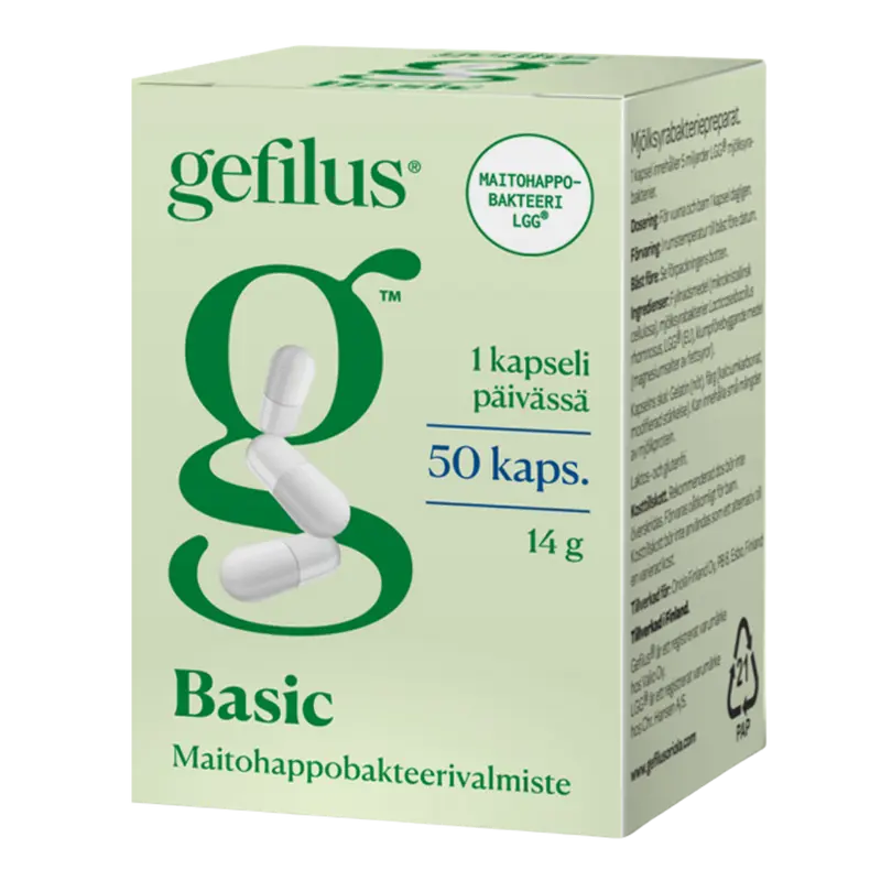 Gefilus Basic maitohappobakteeri 50 kaps.
