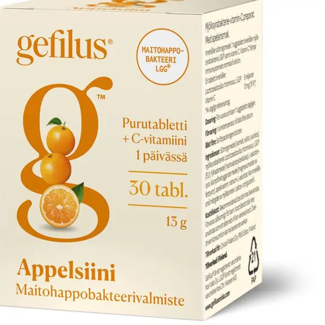 Gefilus Lactic Acid + Vitamin C Orange