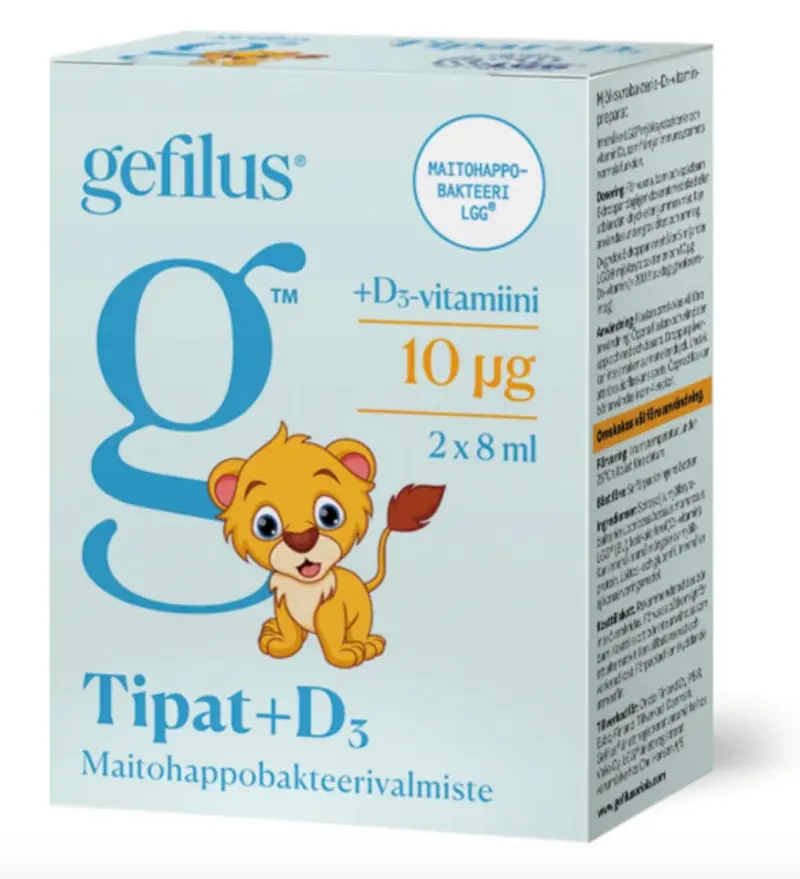 Gefilus Tippa+D3 2x8 ml