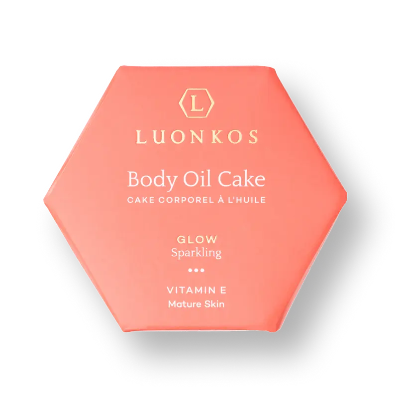 Glow body oil cake, sparkling, 55 g