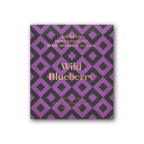 Goodio Luomu Wild Blueberry Raakasuklaa 61%