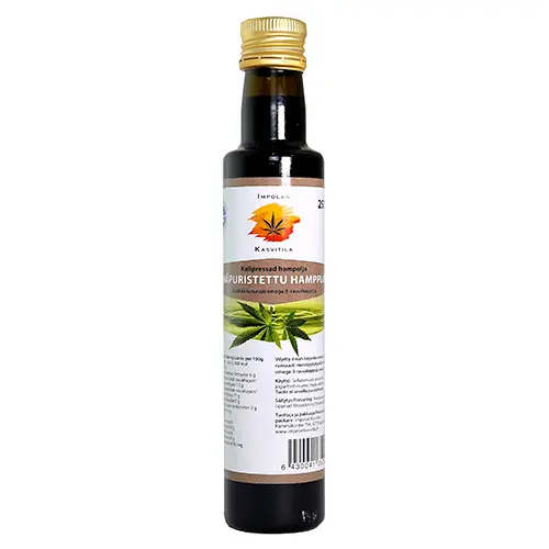 Hamppuöljy, kylmäpuristettu, 250 ml