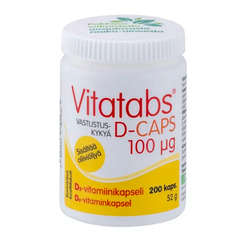 Hankintatukku Vitatabs D-Caps 100 µg 200 kaps