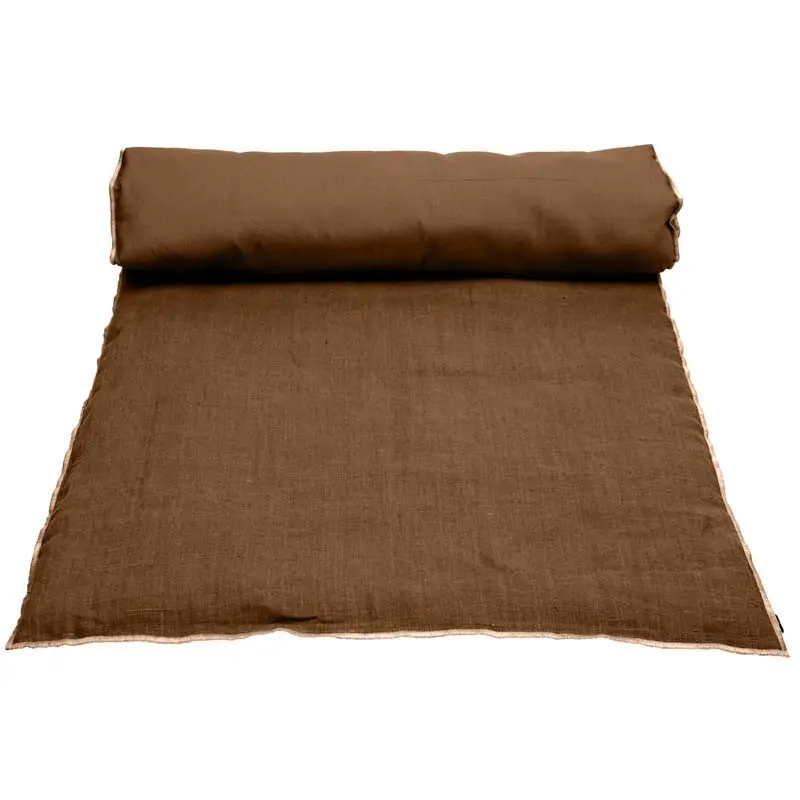 Haomy Chennai puolipeitto pellavaa 85*200cm, moka