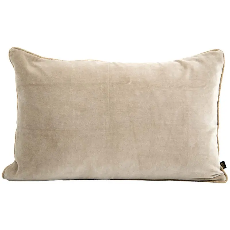 Haomy New Delhi tyynynpäällinen puuvillasamettia 40*60cm, craie