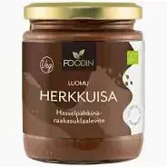 Hasselpähkinä-raakasuklaalevite Herkkuisa, luomu 250g, Foodin