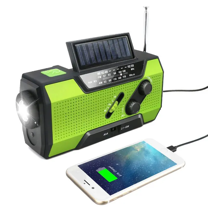 Hätäradio aurinkokennolla ja valolla