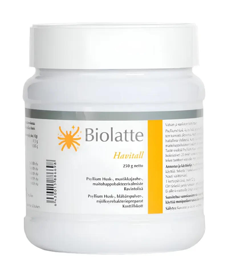 Havitall - 250 g psylliumkuituvalmiste, Biolatte