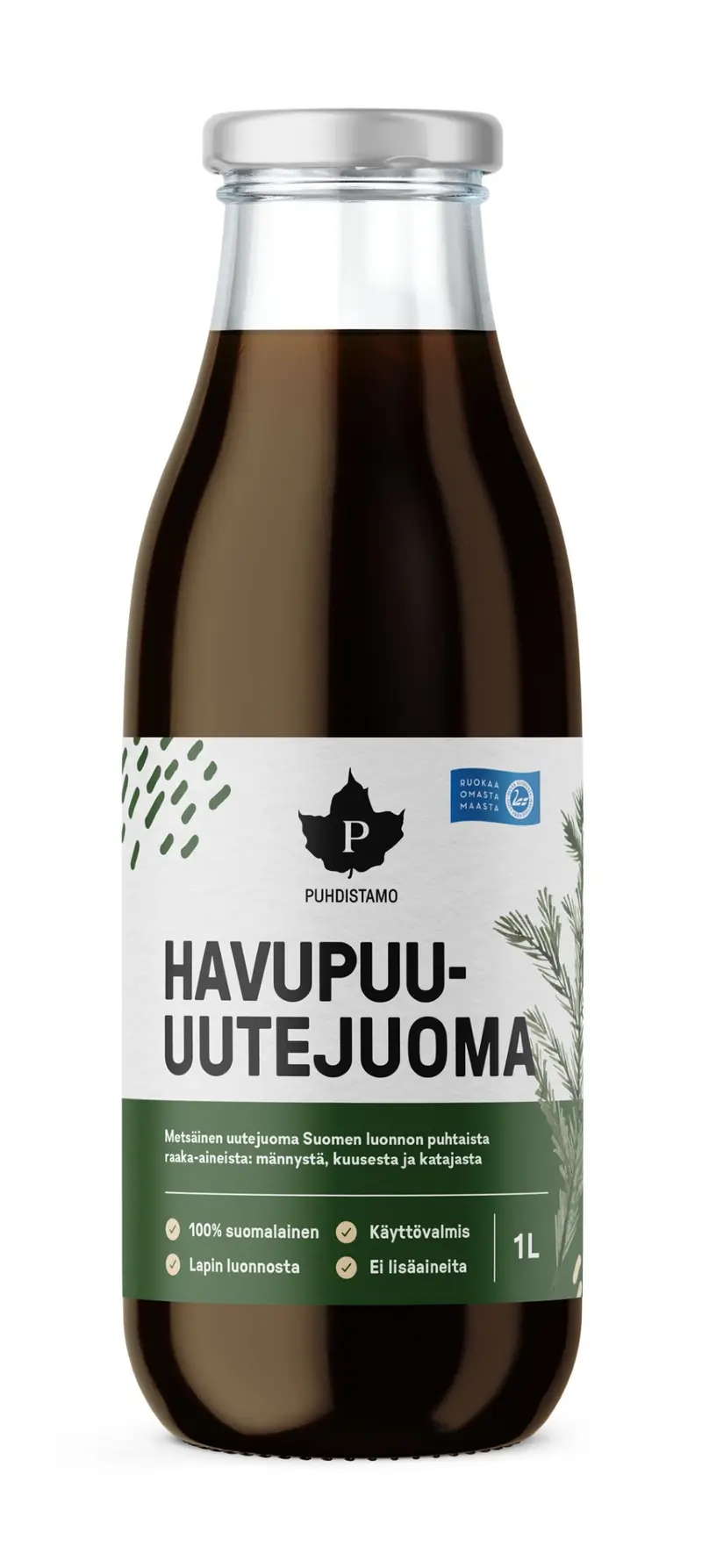 Havupuu-uutejuoma, lasipullo1 l